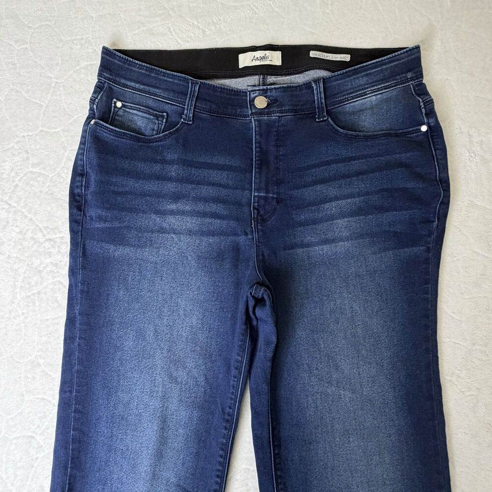 Angels Forever Young Jeans Women's 18W Dark Blue Denim 360 Sculpt Mini  Boot - Picture 3 of 16